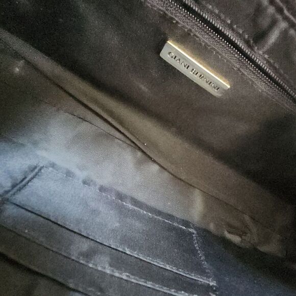 Giani Bernini Crocodile Genuine Leather Shoulder Bag Small Black Y2K 2000 - Picture 5 of 6